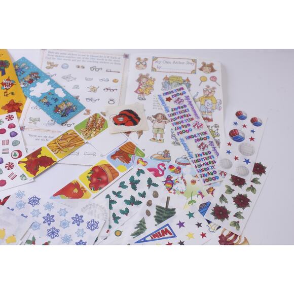 Vintage Sticker Set, Christmas, Easter, Winter, Autumn, Letters, School - Picture 5 of 5